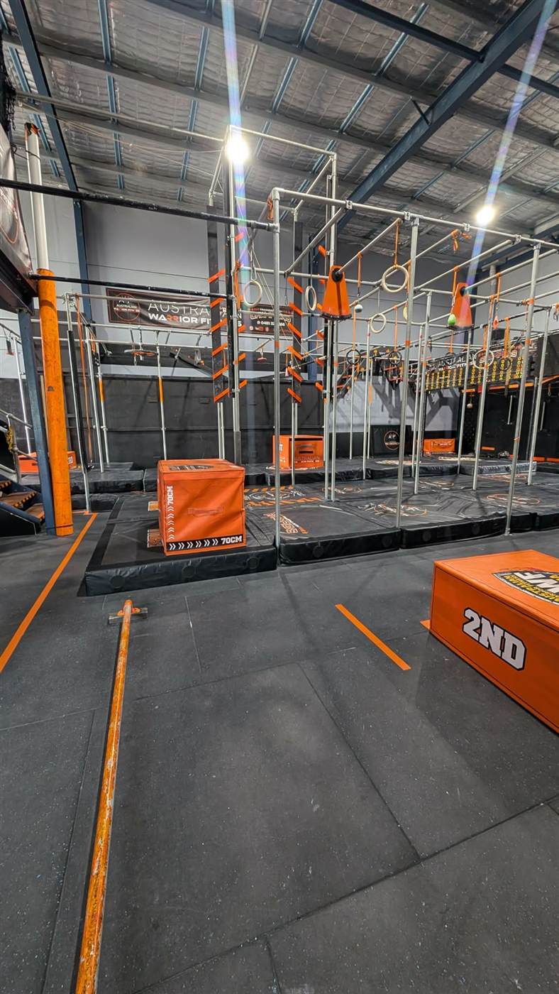 AWF Ninja warehouse obstacle rigs
