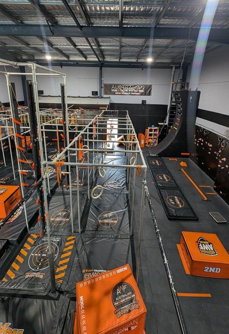AWF Ninja gym floor and obstacles